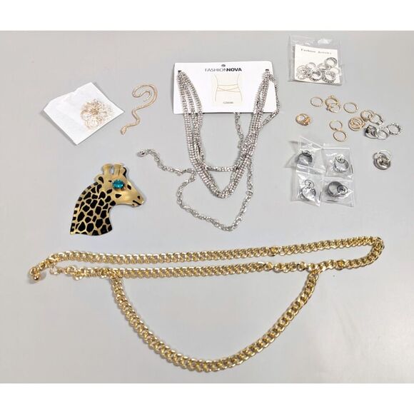 Jewelry Lot Waist Chain Bracelet Necklace Rings Brooch Jewel Chain Making Craft - Picture 7 of 12